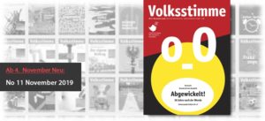 Volksstimme Cover Zeitung November 2019