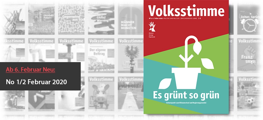 Volksstimme Cover Zeitung Februar 2020