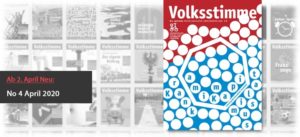 Volksstimme Cover Zeitung April 2020