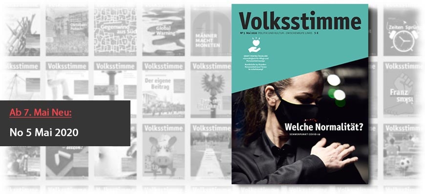 Volksstimme Cover Zeitung Mai 2020