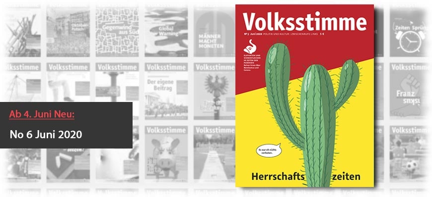 Volksstimme Cover Zeitung Juni 2020